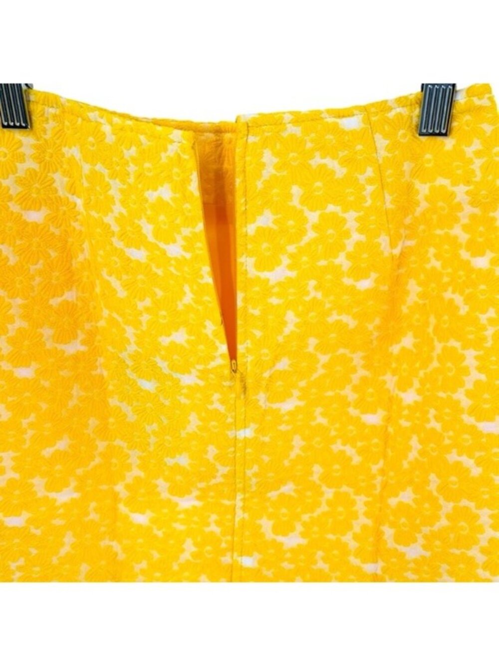 Tuckernuck NEW Yellow Jacquard Daisy Floral Retro Meg Mini Skirt Size XS - Picture 5 of 8